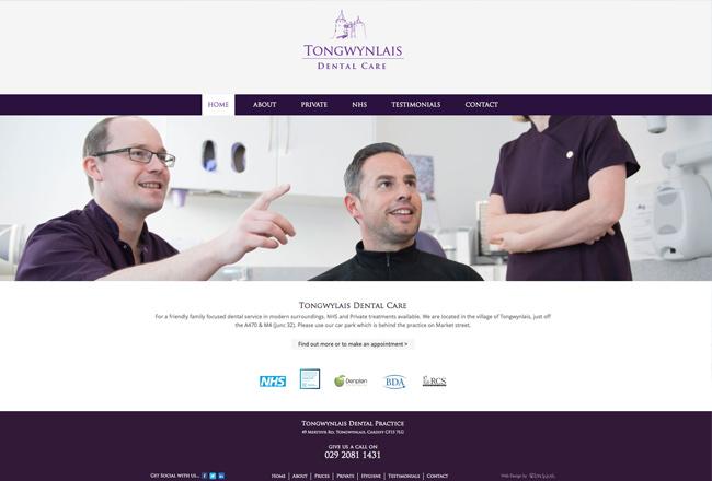Dental Practice in Cardiff Website Design