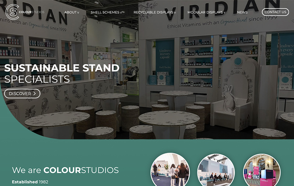 Exhibition stands web design website